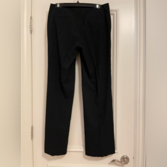 Low rise wide leg pinstripe trousers in blue and black - Picture 2 of 5